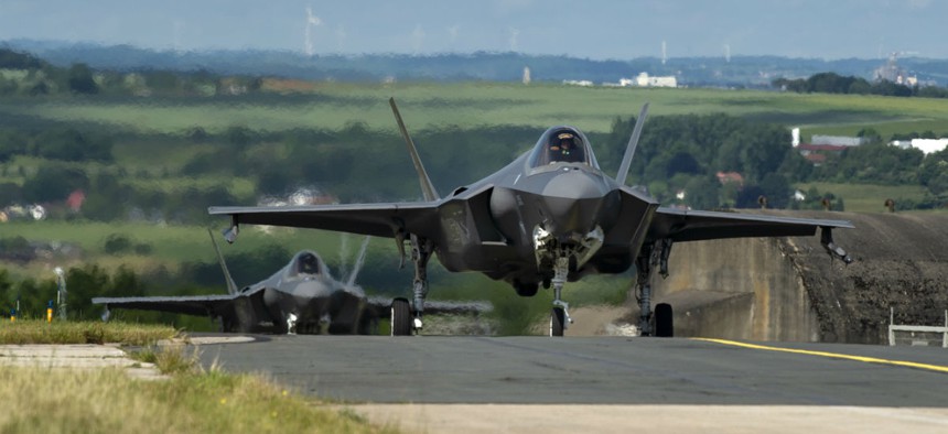 F-35s arrive at Spangdahlem Air Base, Germany, on June 11.