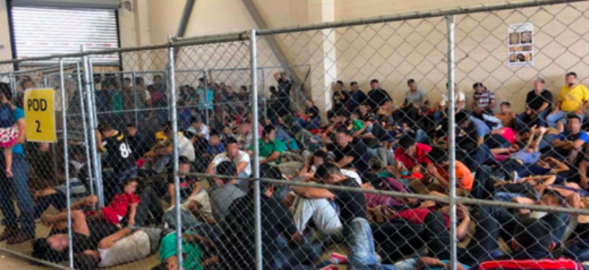 The DHS inspector general documented overcrowding of families on June 10, 2019, at Border Patrol’s McAllen, Texas, Station.
