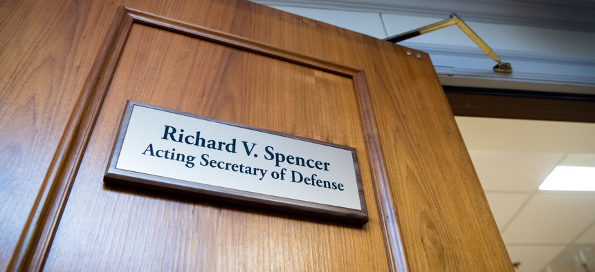 The defense secretary's office at the Pentagon.