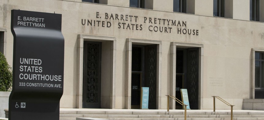 The E. Barrett Prettyman Federal Courthouse that houses the U.S. Court of Appeals for the D.C. Circuit, which ruled against federal unions in the workforce order case. 