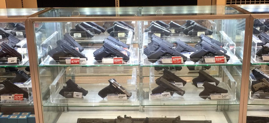 Guns on sale in a Louisiana shop in 2017.