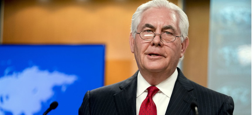 Former Secretary of State Rex Tillerson instituted the hiring freeze. 