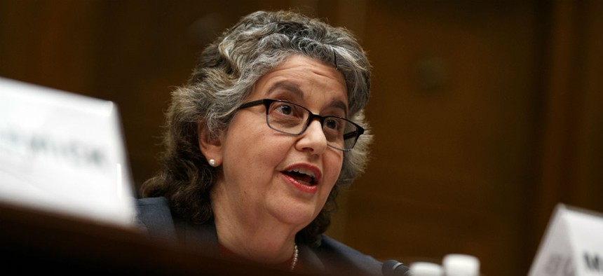 FEC Chairwoman Ellen Weintraub testifies on Capitol Hill in May. 
