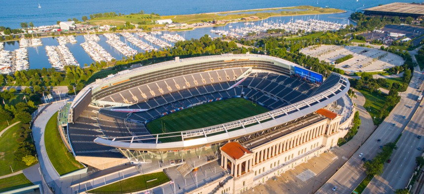 Chicago's Soldier Field is shown in 2017.