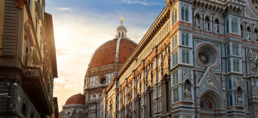 Piazza del Duomo and cathedral of Santa Maria del Fiore in Florence, Italy. The city's approach to building the Renaissance masterpiece offers some lessons for government.