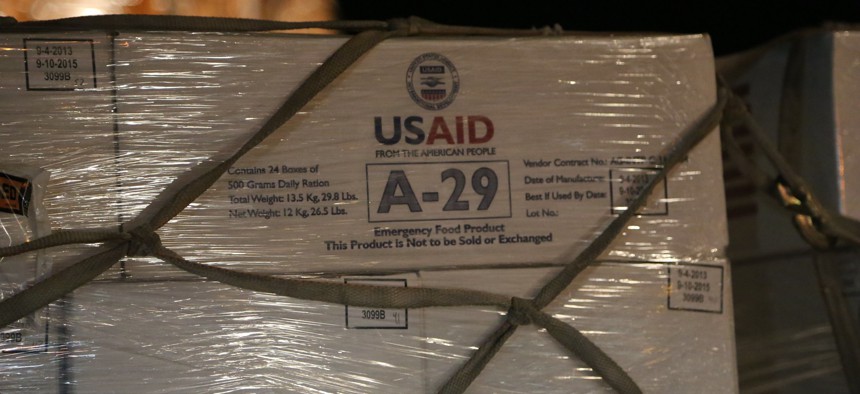Food aid is sent to Iraq in 2013.