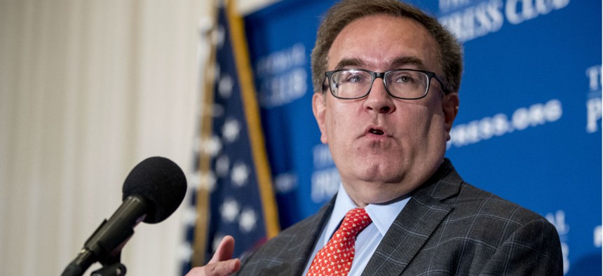 The complaint named Environmental Protection Agency Administrator Andrew Wheeler and six top officials in the agency’s offices of Water and General Counsel. 