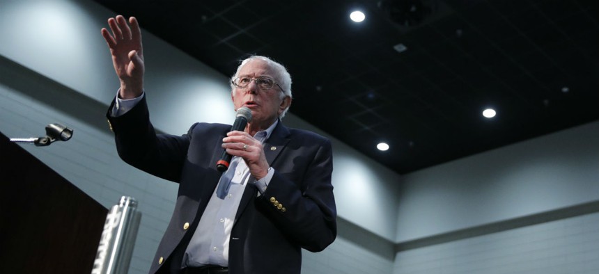 Democratic presidential candidate Sen. Bernie Sanders, I-Vt., speaks at a Jan. 26 campaign rally in Iowa. 