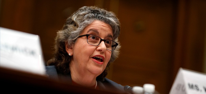 FEC Commissioner Ellen Weintraub testifies on Capitol Hill in May. 