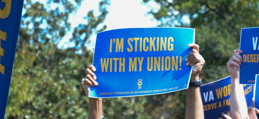 Union members rally at the Capitol on Sept. 24, 2019. 