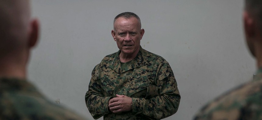  Larry D. Nicholson visits Marines in Tokyo in 2015.