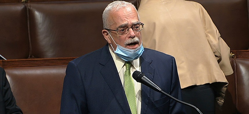 Rep. Gerry Connolly, D-Va., speaks on the House floor on Thursday.  Connolly said separately that "accountability has been one of the victims of this pandemic."