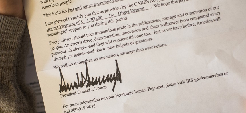Treasury sent out letters from President Donald J. Trump indicating that each COVID-19 stimulus check has been deposited into accounts.