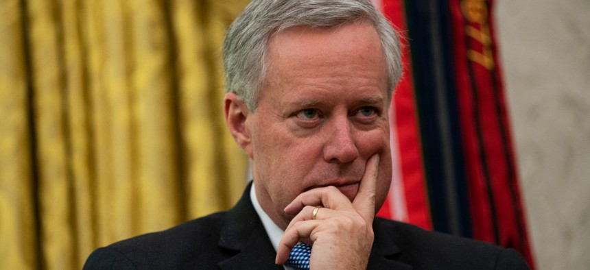 White House Chief of Staff Mark Meadows chairs the White House Transition Coordinating Council.