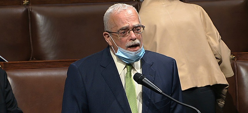 Virginia Democratic Rep. Gerry Connolly on the floor of the House on April 23.