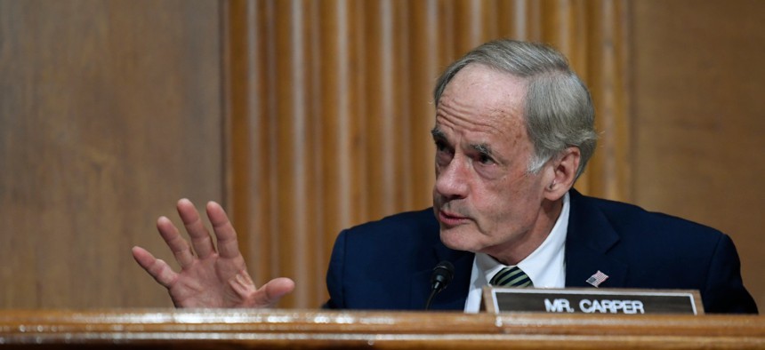 “It’s pretty simple: the American people deserve to know who is serving at the highest levels of our government,” said Sen. Tom Carper, D-Del.