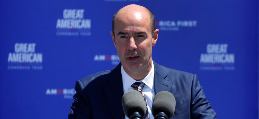 Labor Secretary Eugene Scalia. Three meatpacking workers have filed a lawsuit against Scalia and the Occupational Safety and Health Administration.