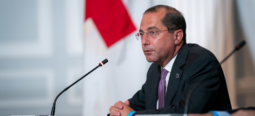  Secretary of Health and Human Services Alex Azar speaks in Washington in July.