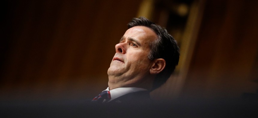 Rep. John Ratcliffe, R-Texas, testifies before a Senate Intelligence Committee nomination hearing on May 5. 