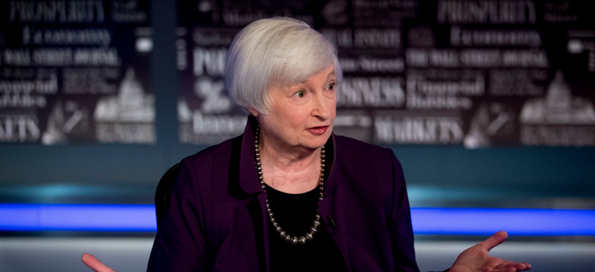 Former Fed Chair Janet Yellen speaks with FOX Business Network in 2019.