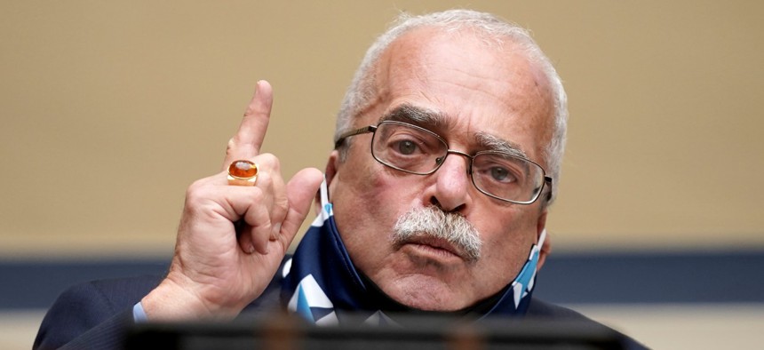 Rep. Gerry Connolly, D-Va., makes a statement during a House Oversight and Reform Committee hearing on Sept. 30. 
