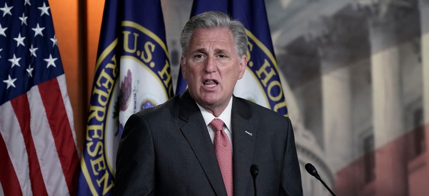 House Minority Leader Kevin McCarthy, R-Calif., voted to pass the 2021 defense authorization bill, but he reportedly said he would not vote to override President Trump's threatened veto of the must-pass legislation. 