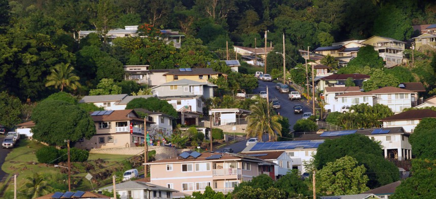 This Thursday, Dec. 24, 2015 photo shows houses in the the Hawaiian homestead community of Papakolea in Honolulu.