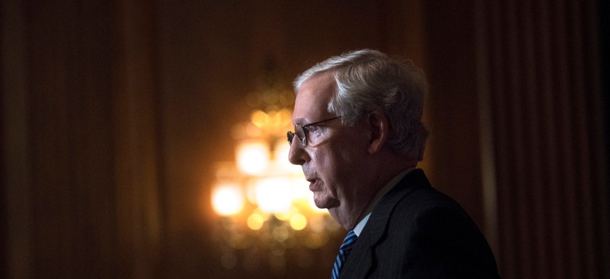 Senate Majority Leader Mitch McConnell at the Capitol in December.