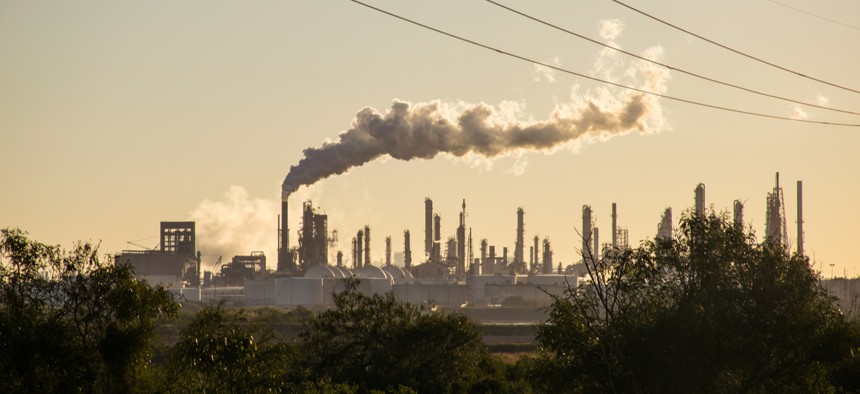 An oil refinery in Corpus Christi is shown.