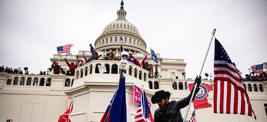 Pro-Trump supporters storm the U.S. Capitol on Jan. 6. 