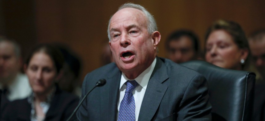 Social Security Administration chief Andrew Saul testifies before Congress. 