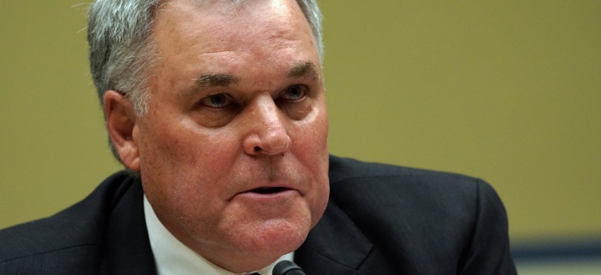Internal Revenue Service Commissioner Charles Rettig testifies on Capitol Hill in October 2020. 