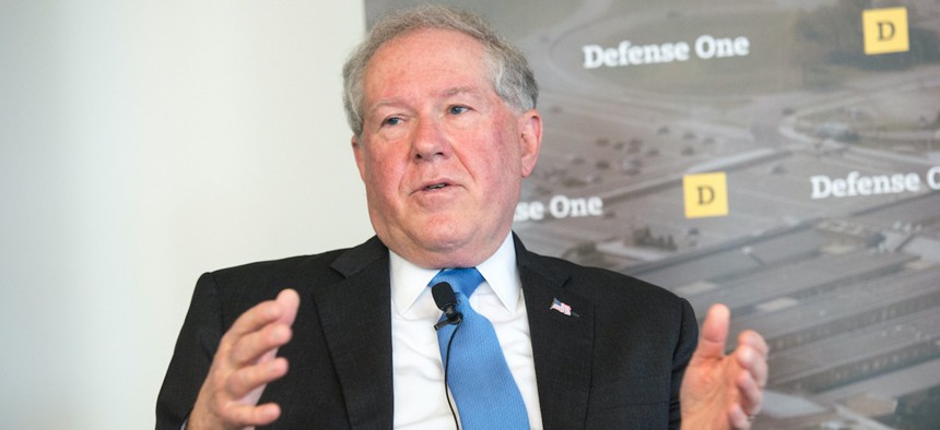 Frank Kendall, shown here speaking at Defense One’s 2015 State of Defense Acquisition in Arlington, Va., will be nominated to be the next Air Force secretary. 