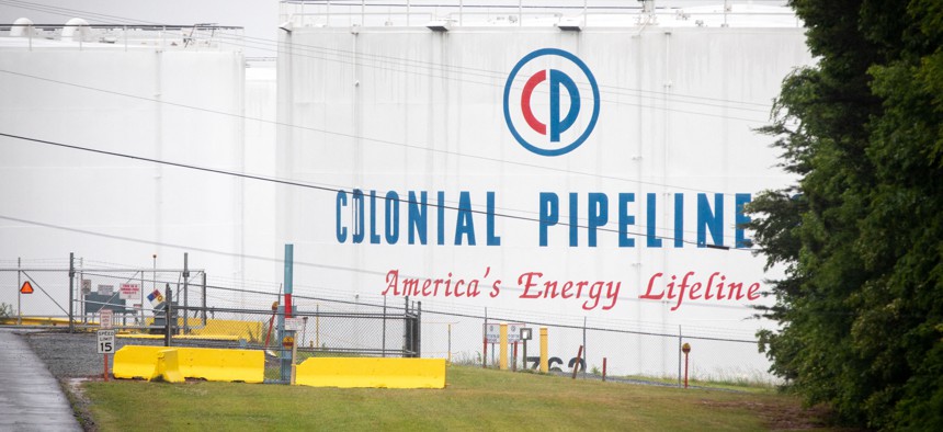 A Colonial Pipeline storage site in Charlotte, North Carolina on May 12, 2021. - Fears the shutdown of the Colonial Pipeline because of a cyberattack would cause a gasoline shortage led to some panic buying and prompted US regulators on May 11, 2021.