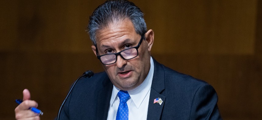 Michael Carvajal, director of the Federal Bureau of Prisons, testifies on Capitol Hill in June 2020. 