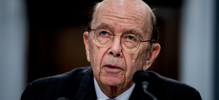 Then-Commerce Secretary Wilbur Ross testifies on Capitol Hill in March 2020. The Justice Department will not prosecute Ross or other former Trump officials despite an IG finding that they provided false testimony regarding the origins of the proposed citizenship question on the 2020 census. 