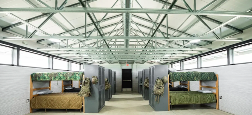 A 3-D printed military barracks unveiled in Texas this week becomes the largest 3-D printed building in North America.