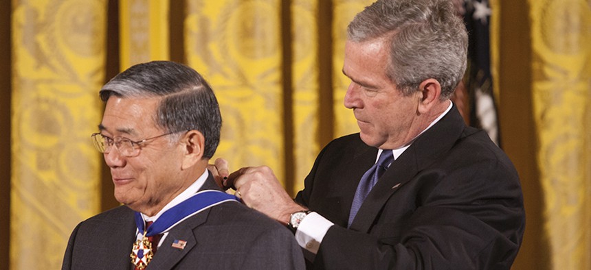 In December 2006, President George W. Bush presented Norman Mineta with the Presidential Medal of Freedom. 