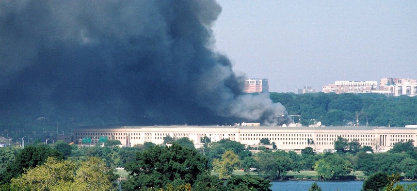 Smoke billows from the Pentagon after the Sept. 11 attacks in 2001.