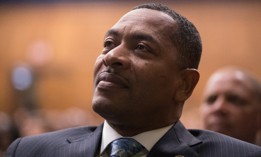 Hubert Hamer, shown here at a National Service Day event in January 2017, was the first African American administrator of the National Agricultural Statistics Service.