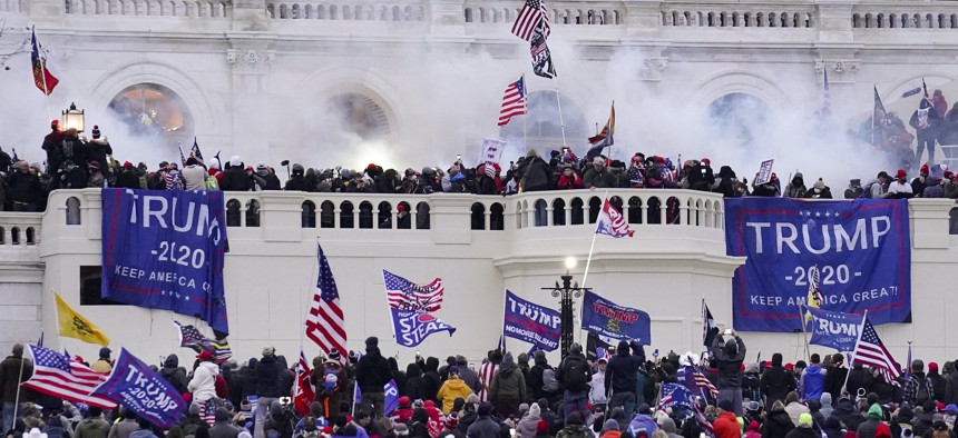 Supporters of President Donald Trump storm the Capitol in Washington, Jan. 6, 2021. 