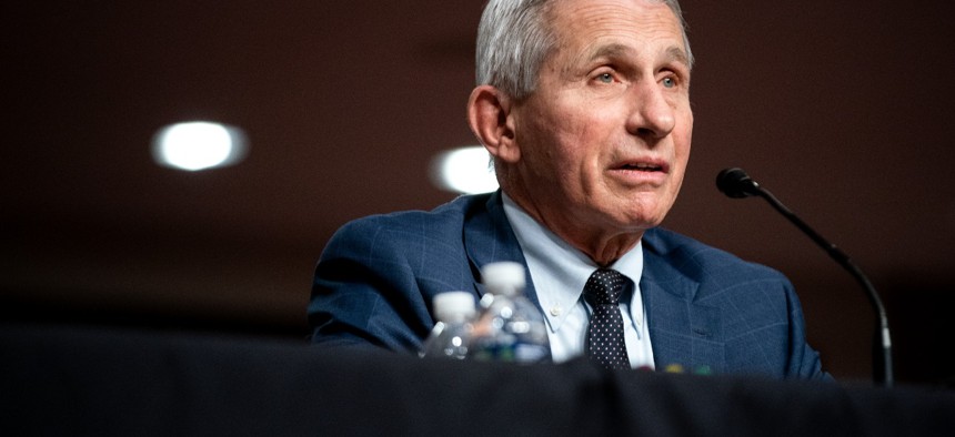 Dr. Anthony Fauci testifies on Capitol Hill on January 11. 