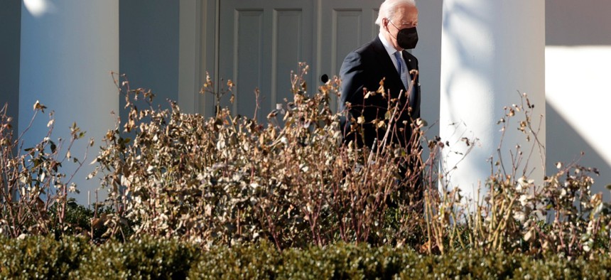 President Biden leaves the White House Friday to spend the weekend at the presidential retreat at Camp David.