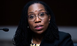 Ketanji Brown Jackson testifies during her Senate Judiciary Committee confirmation hearing for the appeals court position in April 2021. 