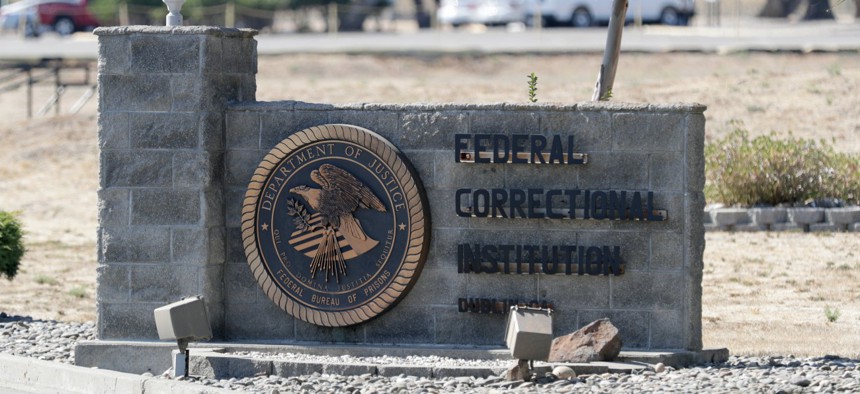 The Dublin Federal Correctional Institution shown here on Sept. 13, 2019 in Dublin, Calif. The Bureau of Prisons has been highly scrutinized and criticized by lawmakers, union officials and others for its response to the pandemic.