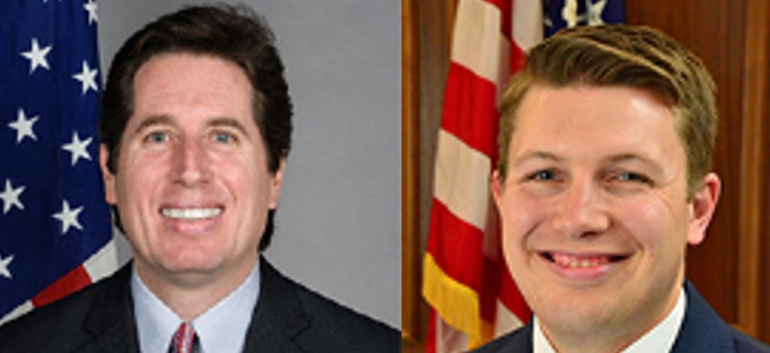 Ray Limon (left) and Tristan Leavitt, two board members confirmed by the Senate earlier this year.