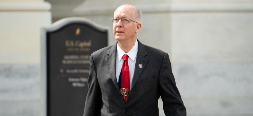 Rep. Bill Foster (D-Ill.) leaves the Capitol on Wednesday, May 18, 2022. 