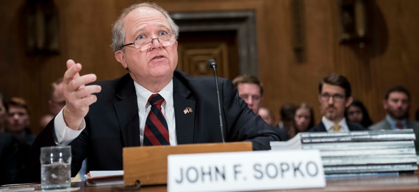 John Sopko, special inspector general for Afghanistan, testifies before Congress in February 2020. 