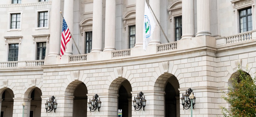 The EPA headquarters is shown in D.C. in 2012.