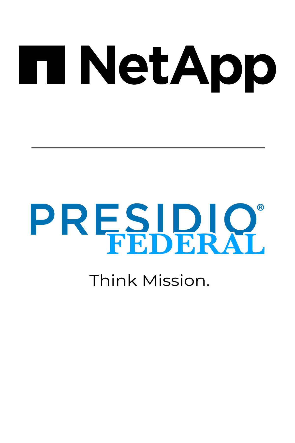NetApp and Presidio Federal's logo